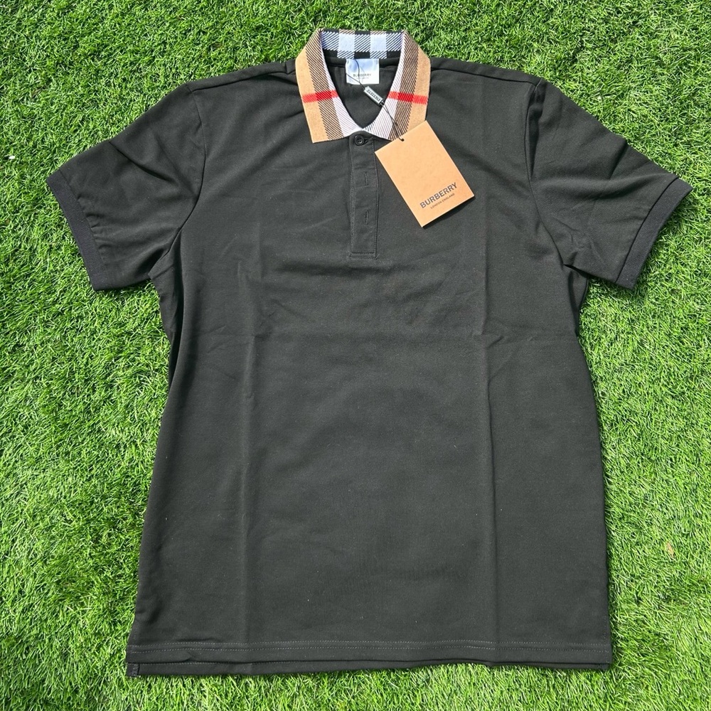 Black Burberry Polo Shirt